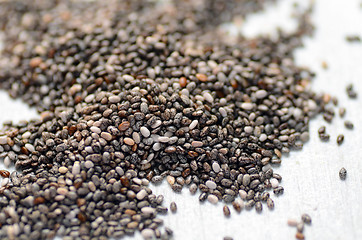 Image showing raw organic chia seeds