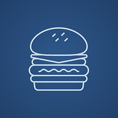 Image showing Double burger line icon.