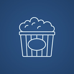 Image showing Popcorn line icon.