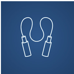 Image showing Jumping rope line icon.