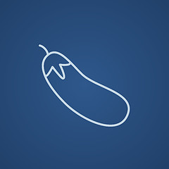 Image showing Eggplant line icon.