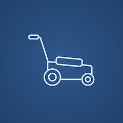 Image showing Lawnmover line icon.