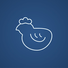 Image showing Chick line icon.