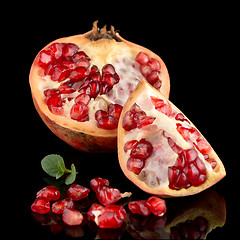 Image showing Ripe pomegranate fruit