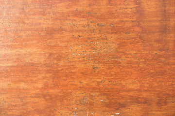 Image showing Weathered brown painted wooden board