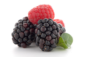 Image showing Raspberry with blackberry 