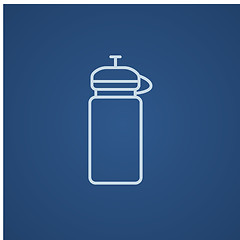 Image showing Sport water bottle line icon.