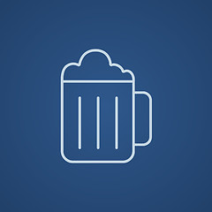 Image showing Mug of beer line icon.