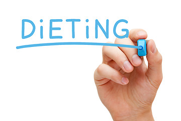 Image showing Dieting Blue Marker