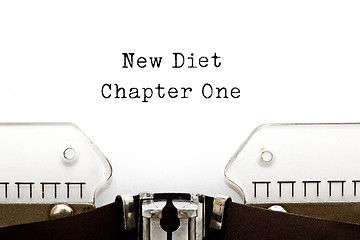 Image showing New Diet Chapter One Typewriter