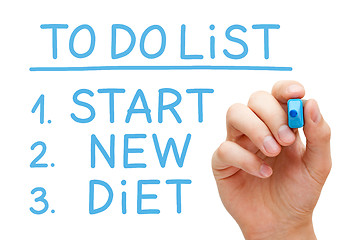 Image showing Start New Diet To Do List
