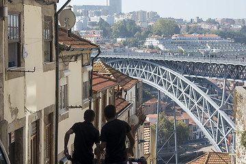 Image showing EUROPE PORTUGAL PORTO RIBEIRA OLD TOWN DOURO RIVER