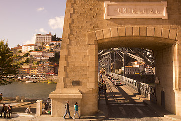 Image showing EUROPE PORTUGAL PORTO RIBEIRA PONTE DE DOM LUIS