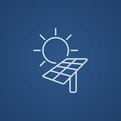 Image showing Solar energy line icon.