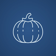 Image showing Pumpkin line icon.