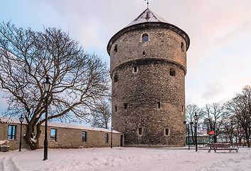 Image showing  Winter view of the Old Tallinn