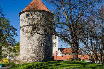 Image showing View of the Old Tallinn beautiful spring day