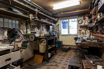 Image showing real domestic home  DIY workshop