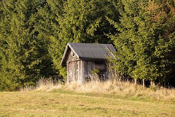 Image showing Wooden Hunters Hut