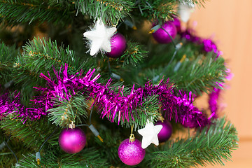 Image showing Decorated christmas tree
