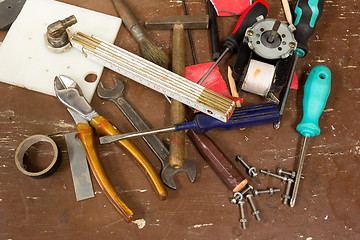 Image showing DIY workshop tools on table