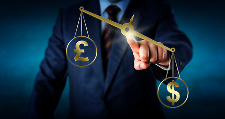 Image showing Dollar Is Outbalancing The British Pound Sterling