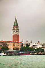 Image showing Bell tower (Campanile) at St Mark square
