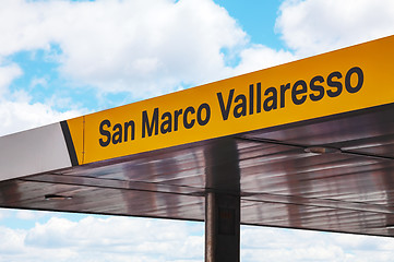 Image showing San Marco water bus stop sign