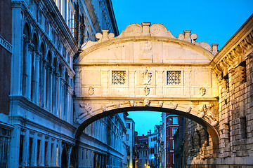 Image showing Bridge of sig0hs in Venice, Italy
