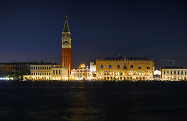 Image showing Panoramic overview of San Marco square in Venice