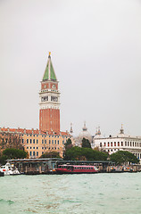 Image showing Bell tower (Campanile) at St Mark squar