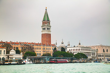 Image showing Bell tower (Campanile) at St Mark square