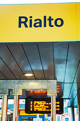 Image showing Rialto water bus stop sign