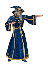 Image showing Fantasy Wizard on White