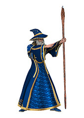 Image showing Fantasy Wizard on White