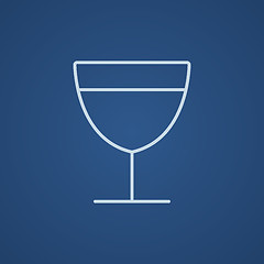 Image showing Glass of wine line icon.