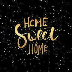 Image showing Home sweet home hand lettering.