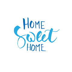 Image showing Home sweet home hand lettering.