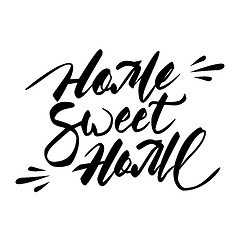 Image showing Home sweet home hand lettering.