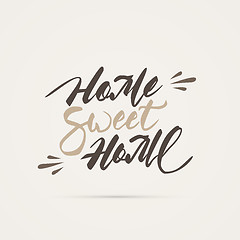 Image showing Home sweet home hand lettering.