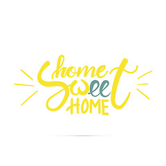 Image showing Home sweet home hand lettering.