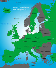 Image showing Euro cup map