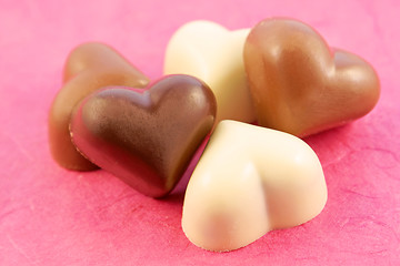 Image showing Hearts of chocolate