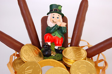 Image showing chocolate treasure,euro