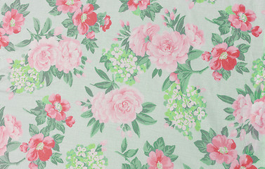 Image showing Background with fabric flowers