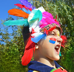 Image showing Kid dressed as Injun