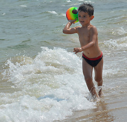 Image showing Boy on the beach