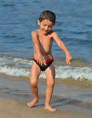 Image showing Boy on the beach