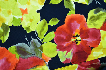 Image showing Background with fabric flowers