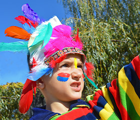 Image showing Kid dressed as Injun